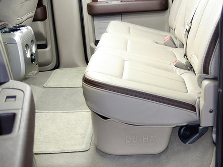 Du-Ha storage container hidden under seat in Ford SUV