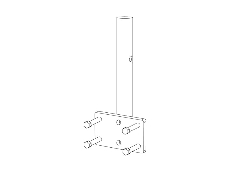 Head mounting bracket for Harvestec 5000 and 6000 Series stalk stomper kits