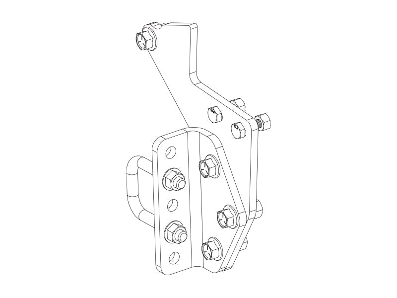 Head Mounting Bracket for Geringhoff Patriot, Northstar and Rota Disc Series stalk stomper kits