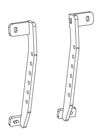 Drago GT Series 6 Row Offset Brackets