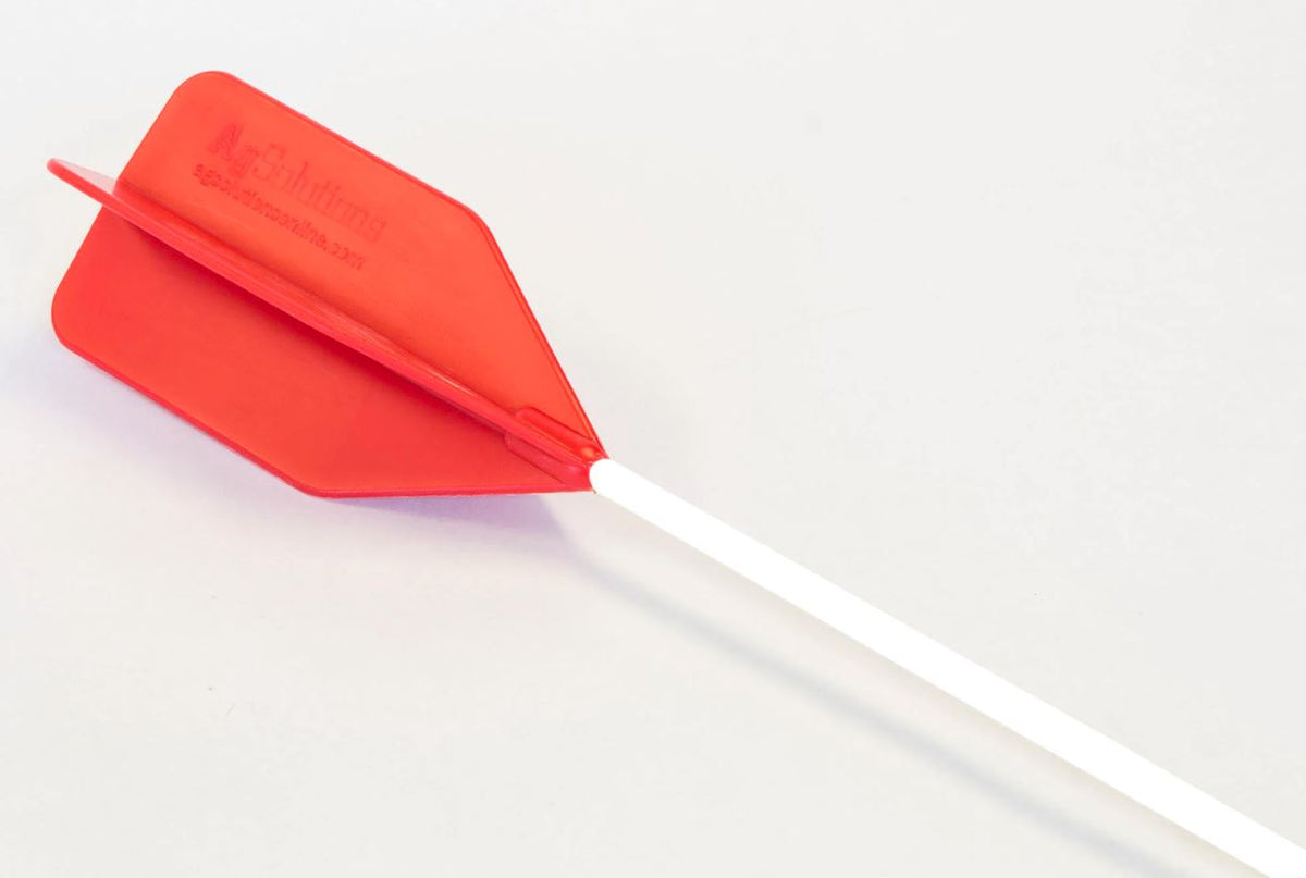 red field marker flag plastic