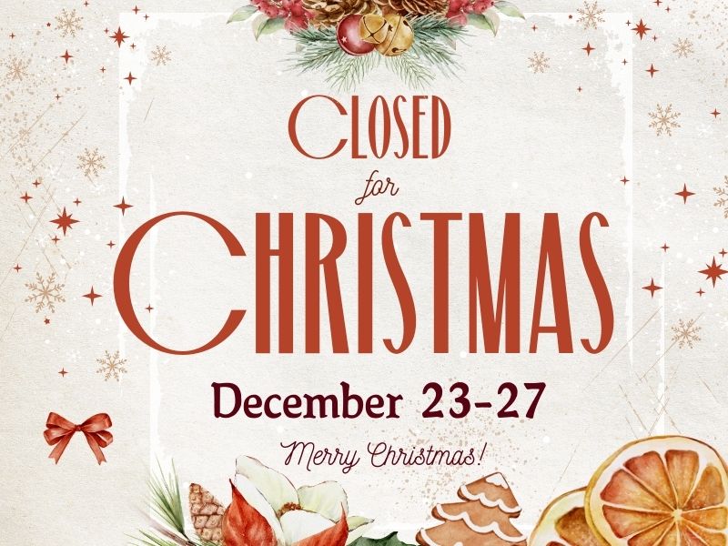 Office Closed for Christmas December 23-27