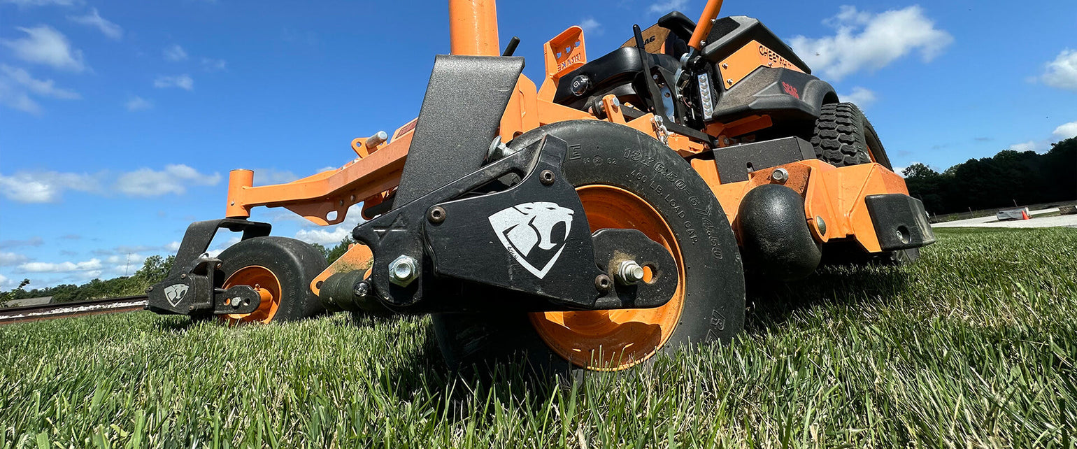 Ride Tamer suspension system installed on Scag zero-turn mower