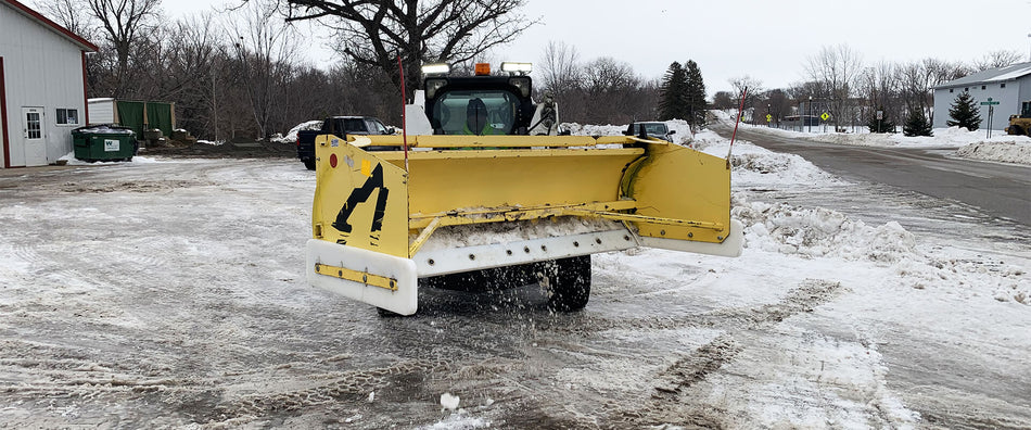 SnowWolf Box Plow with custom May Wes poly cutting edge and skid shoes