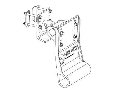 Drawing of May Wes Single Row Outer Assembly G4 Stalk Stomper for Case IH C500 series
