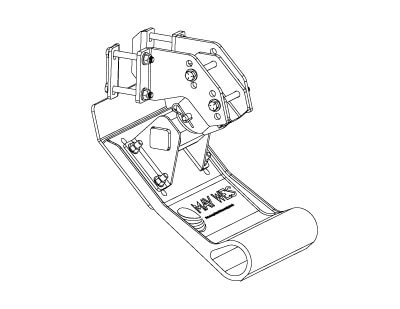 Drawing of May Wes Single Row Inner Assembly G4 Stalk Stomper for Case IH C500 series