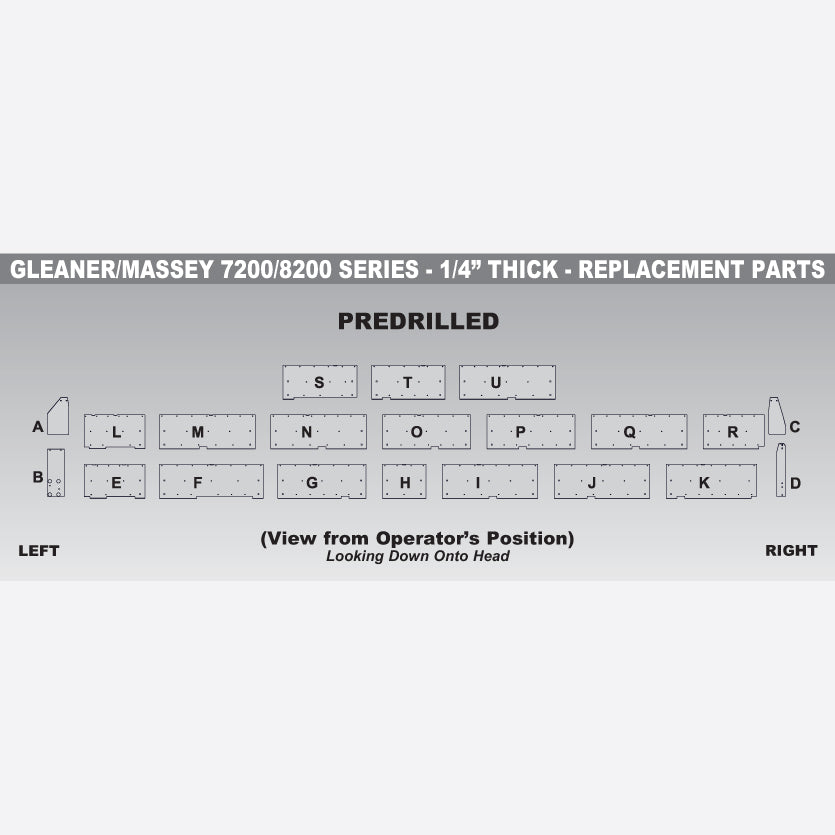 Gleaner/Massey 7200/8200 Skid Shoe Replacement Parts