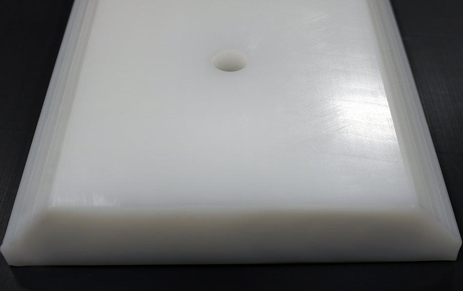 1" X 8" X 72" UHMW Poly Cutting Edge - Beveled