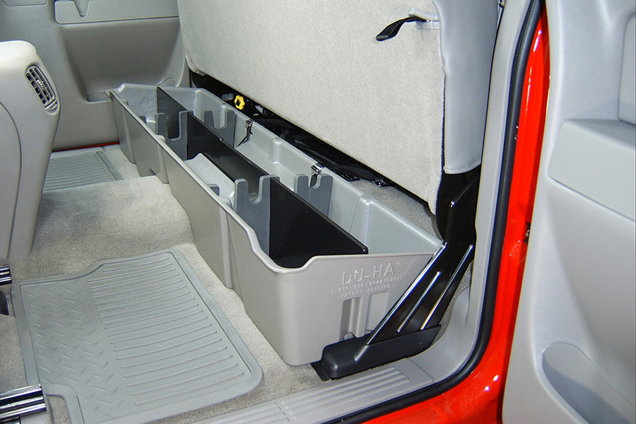 Installed Du-Ha storage tote and components for 1999-2007 Classic Chevy/GM